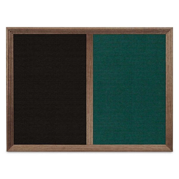 Enclosed Corkboard, 1 Door, 60"x36", 4" Fra, UV3417-BLACK-AMETHY